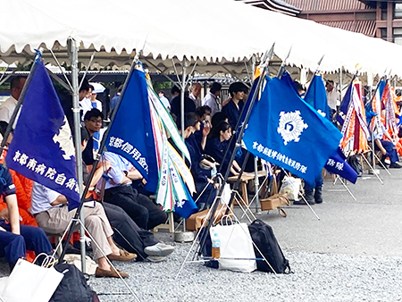 「第４７回下京自衛消防訓練大会」が西本願寺駐車場にて開催されました。