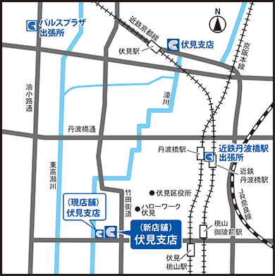 「伏見支店」地図
