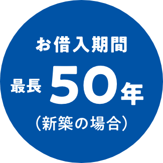 お借入期間 最長40年（新築の場合）